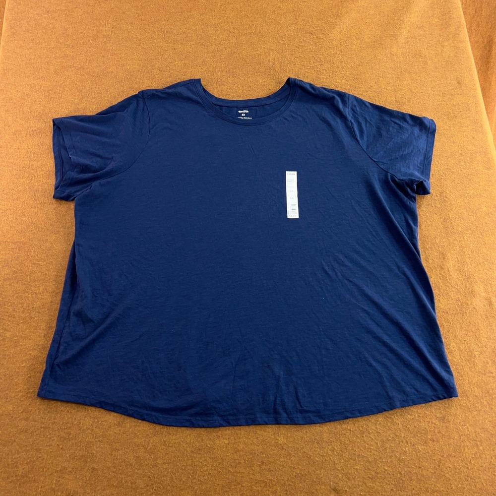 Sonoma Womens 5X Navy Blue Everyday Crewneck Short Sleeve T-Shirt NWT
